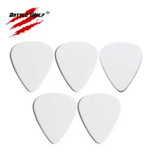 Amazon Hot Sale 0.46mm 0.71mm 0.88mm 0.96mm 1.2mm 1.5mm Various Thickness Celluloid Material Blank Plain White Guitar Picks