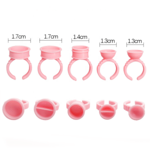 hot sale disposable lash pink plastic glue ring holder for eyelash extension glue