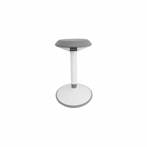 Ergonomischer Sitzhocker | Höhenverstellbar 56-81 cm | Weiß-Grau | Tari | - Weiß/Grau