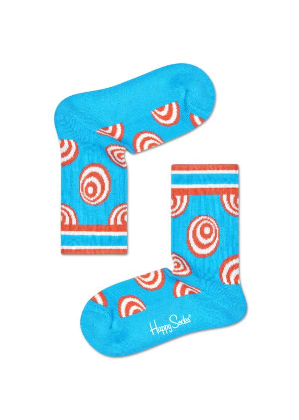 Crazy Dot Rib Socken, Blau - Kinder | Happy Socks