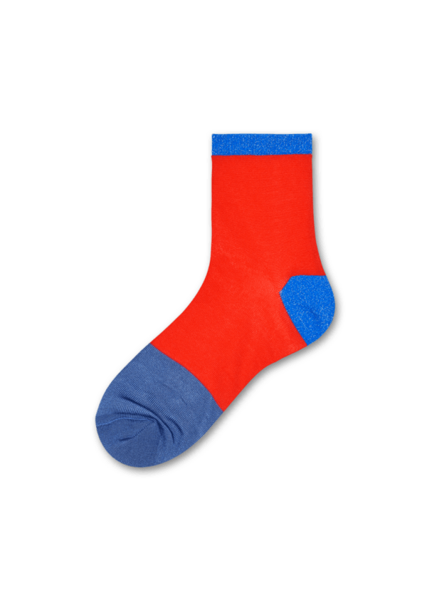 Damen Sneaker Socken: Liza - Rot Blau | Hysteria