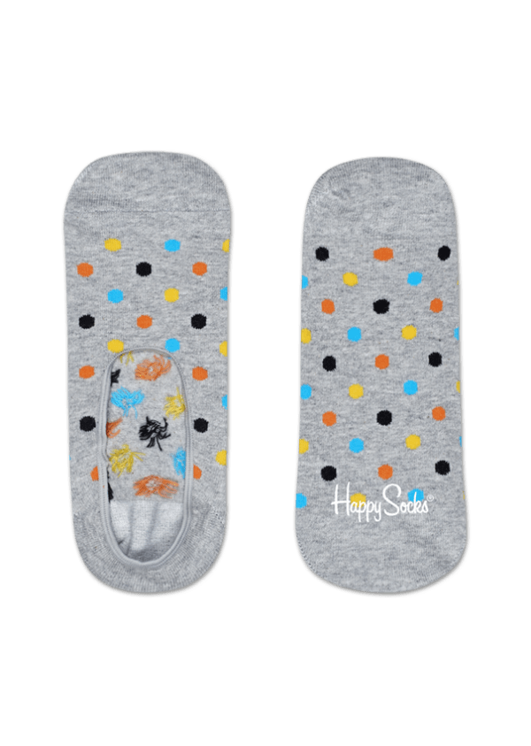 Graue Füßlinge: Dot Design | Happy Socks