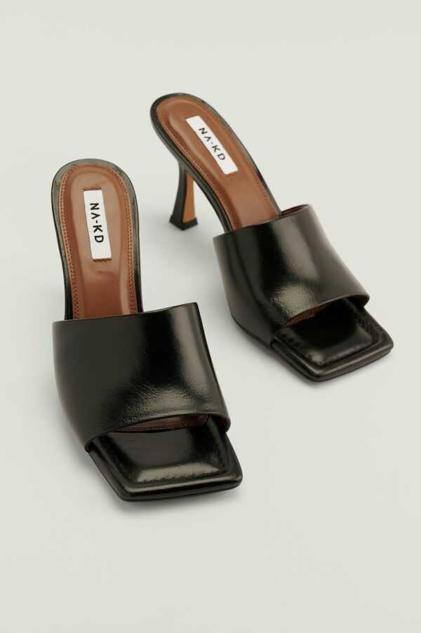 NA-KD Shoes Stiletto-Halbschuhe mit gepolsterter Sohle - Black