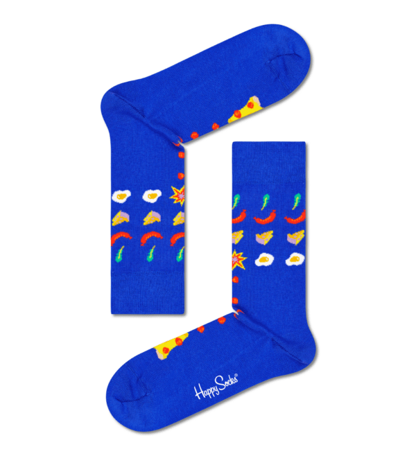 Pizza Invaders Socken, Blau | Happy Socks