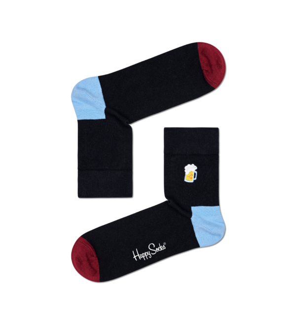 Beer Socken, Schwarz | Embroidery | Happy Socks