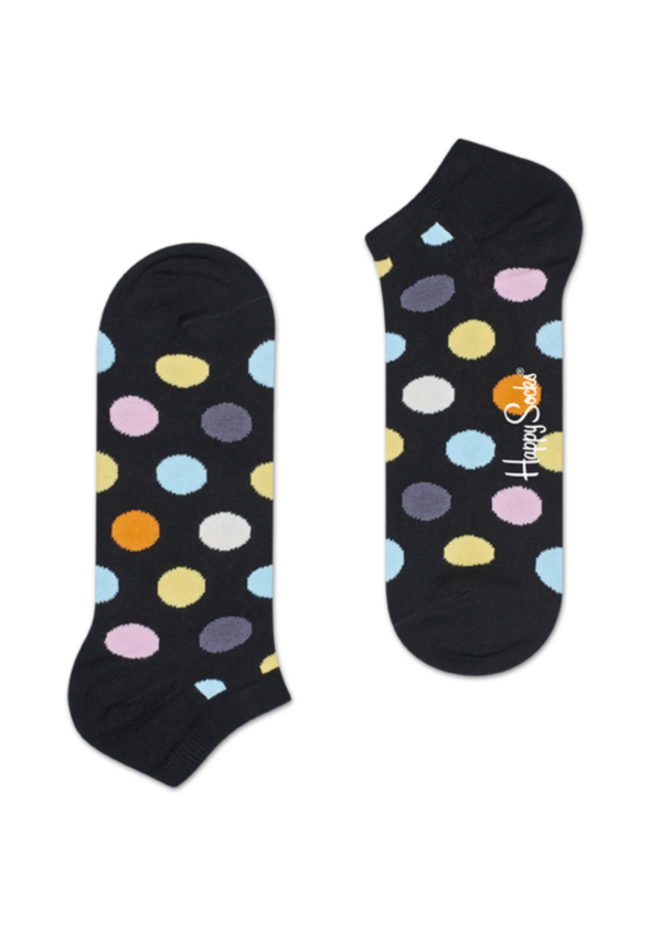 Schwarze Sneakersocken: Big Dot Design | Happy Socks