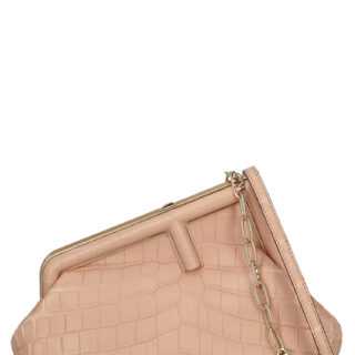 Condition: New With Tag, Crocodile Print Leather, Color: Pink - - -