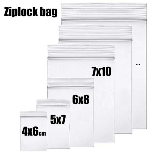 Starke Klar Zip-Lock Ziplock Lagerung Taschen Heavy-Duty Transparente Kunststoff Zip Paket Kleine