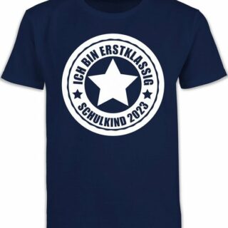 Shirtracer T-Shirt Ich bin erstklassig - Schulkind 2023 Einschulung Junge Schulanfang Geschenke