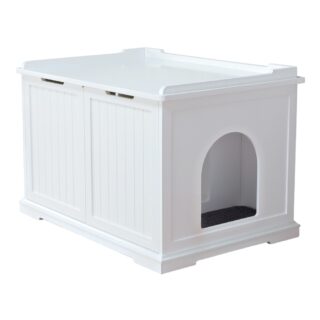 Trixie Katzenhaus für Katzentoilette, Schrank XL, 75 × 51 × 53 cm, weiß