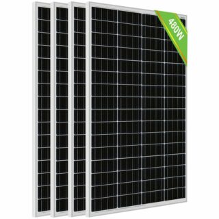 Eco-worthy - 480W Solarmodul mit Aluminiumrahmen balkonkraftwerk,hocheffizientes monokristallines Solarpanel,Solarenergieeingang von 12V,für