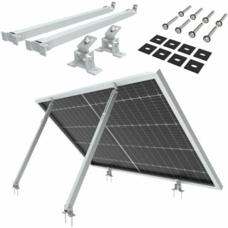 NuaFix Verstellbare Halterung 15-30° Photovoltaik Solarmodule Balkonkraftwerk Silber - silber - Nuasol