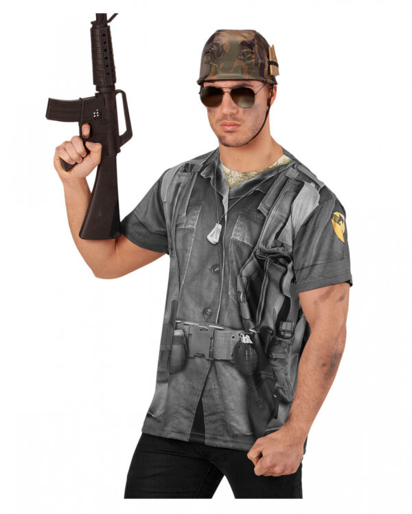 Soldaten T-Shirt mit Photo Print 3D-Kostüm M/L