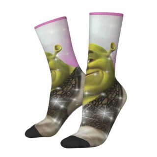Shrek Fan Cam Drawstring Socks Sports Pouch 3D Print Backpack Boy Girls Mid-calf socks