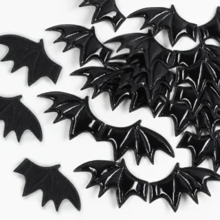 10 Pairs Bat Wings Halloween Accessories Gift Leather Fabric Wings Patches For DIY Hair Clip Costume Kawaii Resin Art Decoration