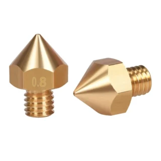 10 Pieces Yellow Brass Nozzles for B1 um2 3D Printer 1.75mm Nozzles Hardened Extruder Brass Nozzles