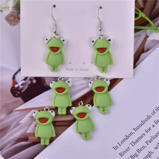 10pcs/pack Cute Frog Animal Cartoon resin Charms for DIY Jewelry Making
