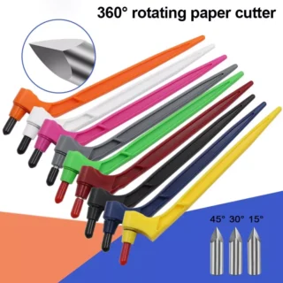 3 Edelstahl Handwerk Schneiden Stift 360 Grad Rotierenden Klinge DIY Papier-schneiden, Der Aufkleber