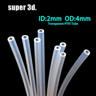3D Printe Parts 1M/2m PTFE Tube Clear PiPe PFA 2x4mm For V5/V6 1.75mm Bowden Extruder J-head Hotend