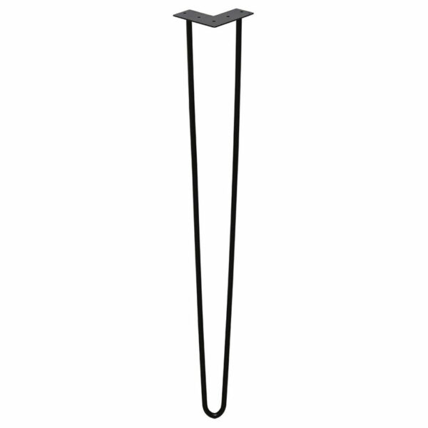 4x Hairpin Legs Tischbeine Stahl diy Tischkufen Tischbeine Tisch Austauschbare 2 Bügel, 61cm - schwarz - Vingo
