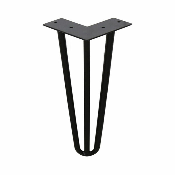 4x Hairpin Legs Tischbeine Stahl diy Tischkufen Tischbeine Tisch Austauschbare 3 Bügel, 15cm - schwarz - Vingo