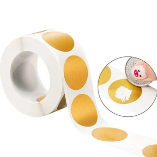 50-300Pcs/Roll Golden Scratch Off Stickers Round Shape Labels Sticker DIY Handmade For Game Scratch Sticker Labels Stationery