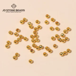 50 Pcs/lot 4mm Golden Copper Round Spacer Beads For Jewelry Making Diy Handmade Bracelet Necklace Beading Accessories Supplies