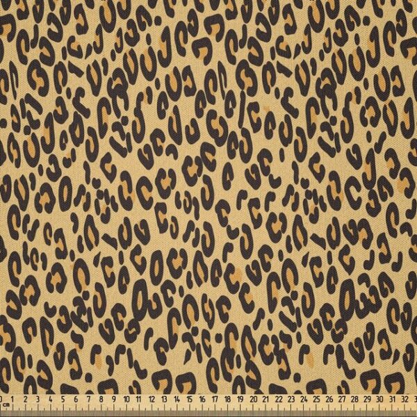 Abakuhaus Stoff DIY Bastler Stoff für Dekorationszwecke, Leopard Kontinuierlicher Tiermuster