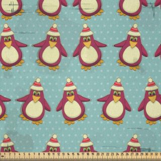 Abakuhaus Stoff DIY Bastler Stoff für Dekorationszwecke, Weihnachten Lustige Arctic Penguins