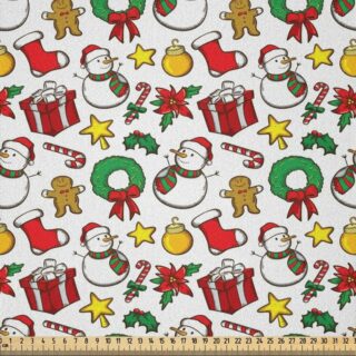 Abakuhaus Stoff DIY Bastler Stoff für Dekorationszwecke, Weihnachten Weihnachten Garland Süßigkeit