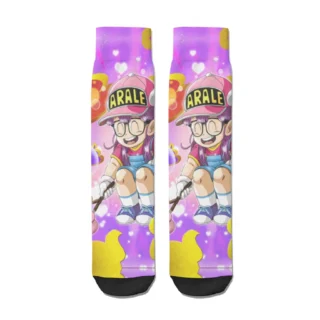 Arale Funny Socks New 3D Print Funny Harajuku Unisex Middle Tube Socks