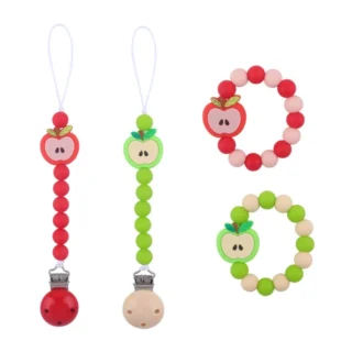 Baby Pacifier Clip Silicone Beads BPAFree DIY Clip Holder Soother Chains Y55B