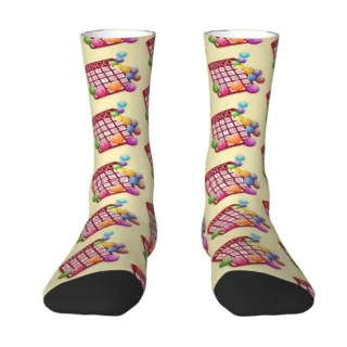 Best Play Bingo Game For Bingo Players Men Women Crew Socks Unisex Fashion 3D Print Dress Socks