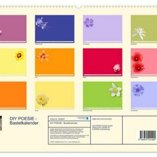 CALVENDO Wandkalender DIY POESIE - BASTELKALENDER (Premium, hochwertiger DIN A2 Wandkalender 2023, Kunstdruck in Hochglanz)