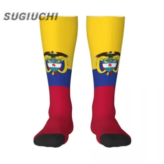 Colombia Flag Polyester 3D Printed Socks For Men Women Casual High Quality Kawaii Socks Street Skateboard Socks