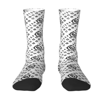 Cool Mens Mm6 Margielas Dress Socks Unisex Breathbale Warm 3D Printed Crew Socks