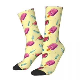 Cute Ice Cream Socks Travel 3D Print Boy Girls Mid-calf Sock