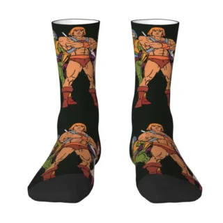 Cute Masters Of The Universe Socks Men Women Warm 3D Printed Eternia He-Man Sports Football Socks
