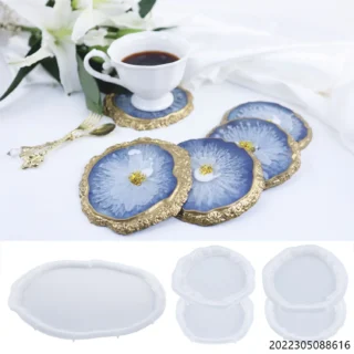 DIY Crystal Epoxy Resin Mold Irregular Oval Tray Coaster Mirror Silicone Mold For Resin Fruit Plate Disc Home Decoration Molds