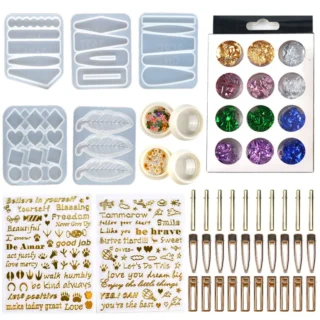 DIY Epoxy Resin Hair Clip Hairpin Silicone Mold For Jewelry Hand Making Accessories Crafts Supplies Crystal Resin Casting Moulds