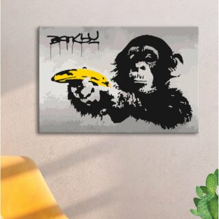 DIY Leinwandbild-Set Affe von Banksy Malen nach Zahlen
