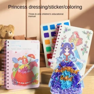 DIY Painting Sticker Toys Poking Princess Replacement Sticker Book Children Handmade Toys Hand-Painted Fantasy Educational Toys