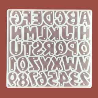 DIY Uppercase Letter Silicone Mold Capital Letter with hole Mold for UV Resin Alphabet A To Z Mold Epoxy Resin Art Supplies