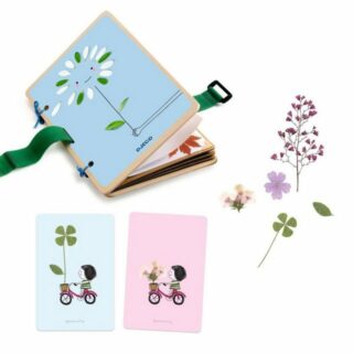 DJECO Spielzeug-Gartenset DIY: Blumenpresse & Karten Pflanzenpresse Bastelspaß