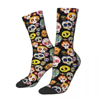 Day Of The Dead Skulls Skull Style Socks Gym 3D Print Boy Girls Mid-calf Sock