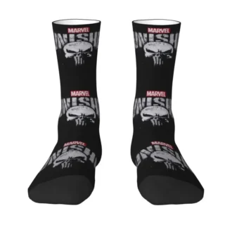 Funny Men's Skeleton Skull Heavy Metal Punishers Dress Socks Unisex Comfortable Warm 3D Printed Crew Socks