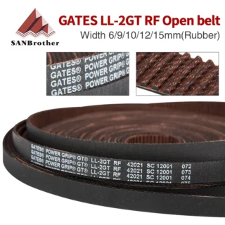 GT2 LL-2GT RF 2GT Open Synchronous Timing belt width 6/9/10/12/15mm Rubber Low dust low vibration VORON gates 3D printer