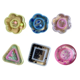 Geometry Flower Quicksand Silicone Molds Epoxy Resin Casting Mold DIY Craft Keychain Pendant Mold Handmade Jewelry Tool