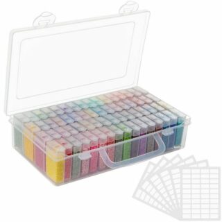 Handi Stitch Streudeko 60k Diamond Painting Storage Box - 60 Colors & 64 Containers, 60k Diamantmalerei Aufbewahrungsbox - Bastel- und DIY-Set