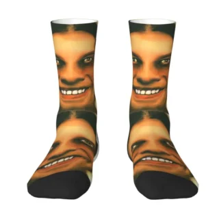 Kawaii Aphex Twin Socks Men Women Warm 3D Printing British Electronic Music Artist Sports Football Socks